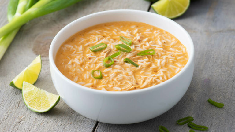 Thai Red Curry Chicken & Rice Instant Pot Soup