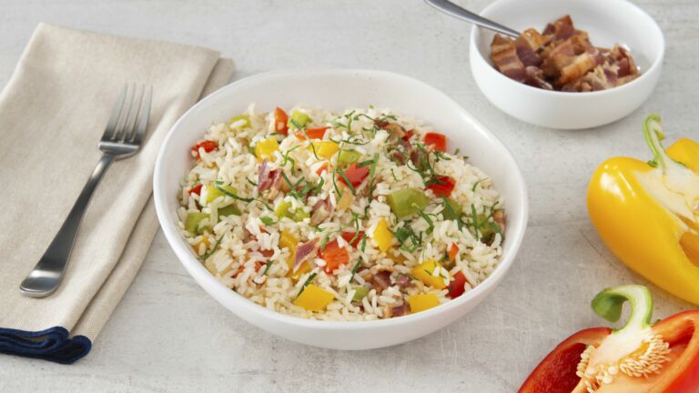 Three Bell Pepper Rice Pilaf