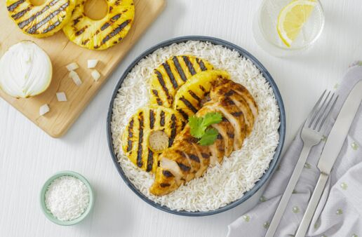 Grilled Hawaiian Chicken Coconut Rice Recipe