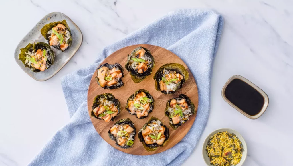 baked asian salmon cups recipe
