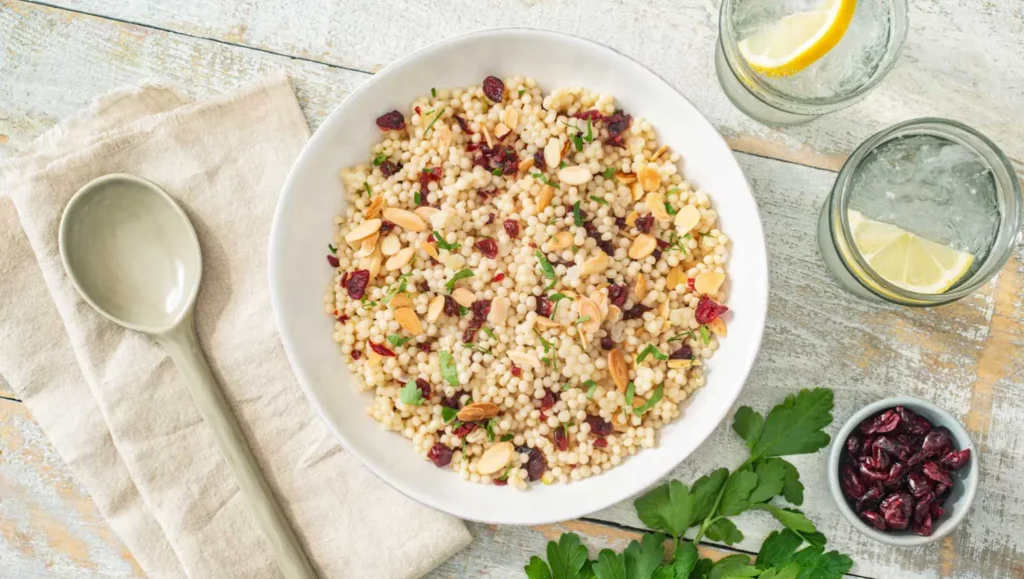 cranberry pearl couscous salad